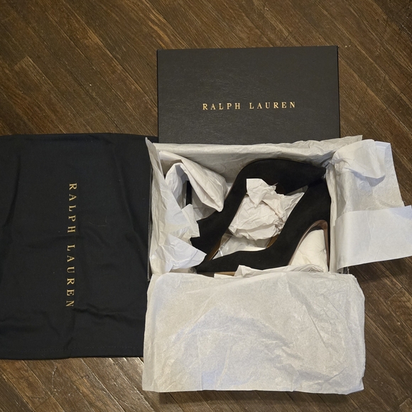 NEW Ralph Lauren Purple Label 8.5 Celia Goat-Suede Pump - Italian - MSRP: $575 - Picture 11 of 15